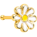 20G 1/4 Gold Tone Whimsical Daisy Flower Nose Bone