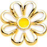 20G 1/4 Gold Tone Whimsical Daisy Flower Nose Bone