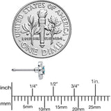 20G 1/4 Blue Gem Celtic Knot Nose Bone