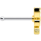 20G 1/4 Clear CZ Gem Sweet Green Wing Butterfly Nose Bone