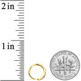 18G 5/16 Clear CZ Gem Gold Tone Forward Facing Closure Ring