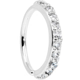 18G 5/16 Clear CZ Gem Forward Facing Closure Ring