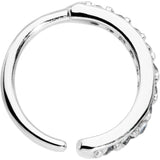 18G 5/16 Clear CZ Gem Forward Facing Closure Ring