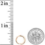 18G 5/16 Clear CZ Gem Rose Gold Tone Forward Facing Closure Ring