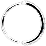 18G 3/8 Clear CZ Gem Forward Facing Closure Ring