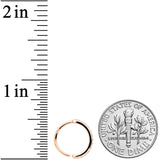 18G 3/8 Clear CZ Gem Rose Gold Tone Forward Facing Closure Ring