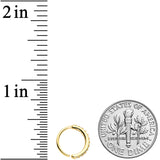 20G 5/16 Clear CZ Gem Gold Tone Forward Facing Nose Hoop