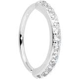 20G 5/16 Clear CZ Gem Forward Facing Nose Hoop