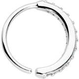 20G 5/16 Clear CZ Gem Forward Facing Nose Hoop