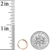 20G 5/16 Clear CZ Gem Rose Gold Tone Forward Facing Nose Hoop