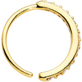20G 3/8 Clear CZ Gem Gold Tone Forward Facing Nose Hoop