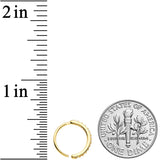 20G 3/8 Clear CZ Gem Gold Tone Forward Facing Nose Hoop
