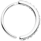 20G 3/8 Clear CZ Gem Forward Facing Nose Hoop