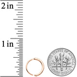20G 3/8 Clear CZ Gem Rose Gold Tone Forward Facing Nose Hoop