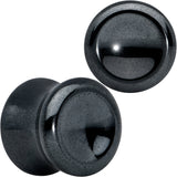 Black Hematite Concave Saddle Plug Set