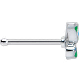 20G 1/4 Bright Beauty Textured Butterfly Nose Bone