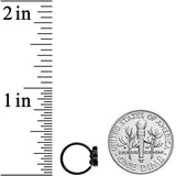 20G 5/16 Black Multicolor Pot Leaf Nose Hoop