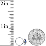 20G 5/16 Clear Blue Gem Evening Flower Nose Hoop