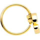 20G 5/16 Clear Purple Gem Gold Tone Very Cherry Nose Hoop