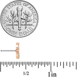 20G 1/4 Clear CZ Gem Rose Gold Tone Abstract Butterfly Nose Bone