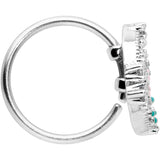20G 5/16 Clear CZ Gem Abstract Butterfly Nose Hoop