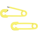 14G 3/4 Yellow Matte Punk Safety Pin Barbell Nipple Ring Set