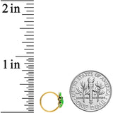 20G 5/16 Gold Tone Green Tree Frog Nose Hoop