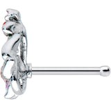 20G 1/4 Red Purple Flower in Flower Nose Bone