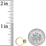 20G 5/16 Gold Tone Summer Sunflower Nose Hoop