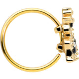 20G 5/16 Black Gem Decadent Deer Nose Hoop