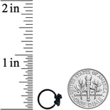 20G 5/16 Black Skeleton Flower Halloween Nose Hoop