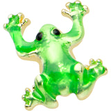 20G 1/4 Happy Green Tree Frog Nose Bone