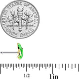 20G 1/4 Happy Green Tree Frog Nose Bone