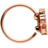 20G 5/16 Clear CZ Gem Rose Gold Tone Geometric Web Nose Hoop