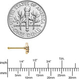 20G 1/4 Aurora Gem Gold Tone Owl In Moon Nose Bone