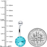 Blue Gem Stylish Elegance Mandala Flower Belly Ring