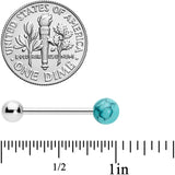 Blue Turquoise Blues Beauty Barbell Tongue Ring