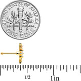 20G 1/4 Clear Red Gem Gold Tone Star Snowflake Nose Bone