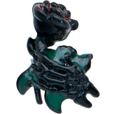 20G 7mm Black Skeleton Flower Halloween L Shape Nose Ring