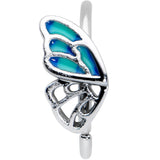20G 5/16 Simple Blue Wing Butterfly Nose Hoop