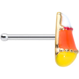 20G 1/4 Candy Corn Halloween Nose Bone