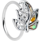 20G 5/16 Autumnal Colors Maple Leaf Nose Hoop