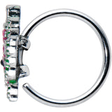 20G 5/16 Pink Gem Openwork Butterfly Wings Nose Hoop