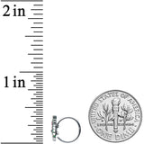 20G 5/16 Pink Gem Openwork Butterfly Wings Nose Hoop