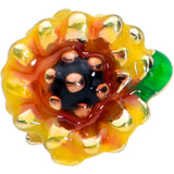 20G 7mm Clear Purple Gem Summer Sunflower L Shape Nose Ring