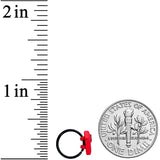 20G 5/16 Black Red Coffin Halloween Nose Hoop