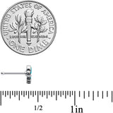 20G 1/4 Blue Turquoise Stone Southwest Shield Nose Bone