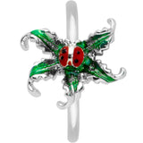 20G 5/16 Tiny Ladybug Leaves Nose Hoop