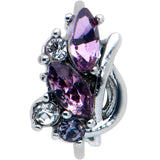 20G 5/16 Clear Purple Gem Abstract Elegance Nose Hoop