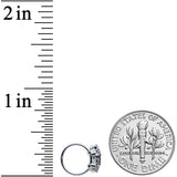 20G 5/16 Clear Purple Gem Abstract Elegance Nose Hoop